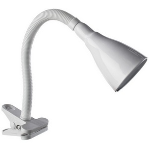 Офисная настольная лампа на прищепке Arte Lamp Cord A1210LT-1WH