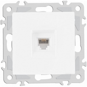 Розетка встраиваемая телефонная RJ-11 Arte Milano am-206 206.51-1.white