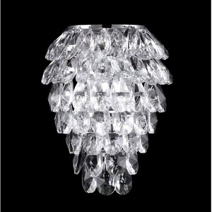 Настенный светильник хрустальный Crystal Lux CHARME AP3 CHROME/TRANSPARENT с подвесками