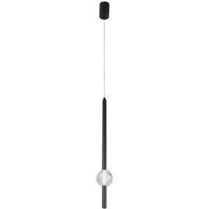 Светильник подвесной Crystal Lux ELVIRA ELVIRA SP8W LED 4000K BLACK в форме шара