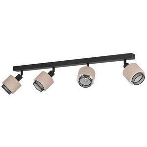 Спот Eglo Rosley 43659 4x40W(E14), сталь, черный, текстиль, натуральный