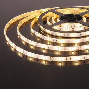 Светодиодная лента влагозащищенная 12V 30Led 7,2W IP65 Elektrostandard 5050 теплый белый, 5м