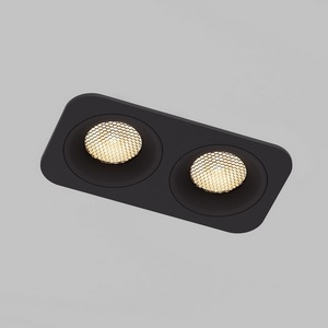 Светильник встраиваемый светодиодный IP44 Elektrostandard Tetro 15277/LED 20W 3000K черный IP44