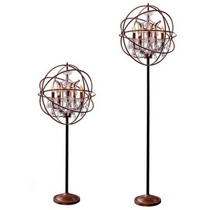 Торшер в стиле кантри Loft It Foucaults orb crystal LOFT1897FT