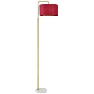 Торшер Lumion Velveta 8073/1F золото/бордовый, металл/камень/текстиль E27 1*60W 220V