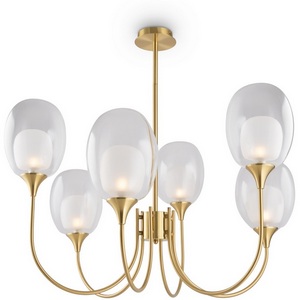 Люстра для гостиной в стиле модерн потолочная на штанге Maytoni Aura MOD016PL-06BS