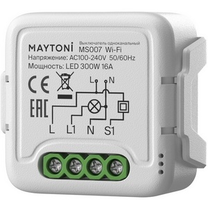 Wi-Fi выключатель одноканальный 250Вт Maytoni Lighting control MS007