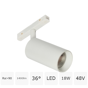Трековый магнитный светодиодный светильник 18W 48V MyFar Рэй MT0220-18W4K-W