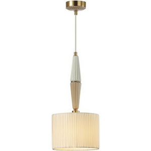 Подвесной светильник Odeon Light Latte 5403/1 бронзовый/светло-коричневый/кремовый/металл/керамика/ткань E14 1*40W с подвесками