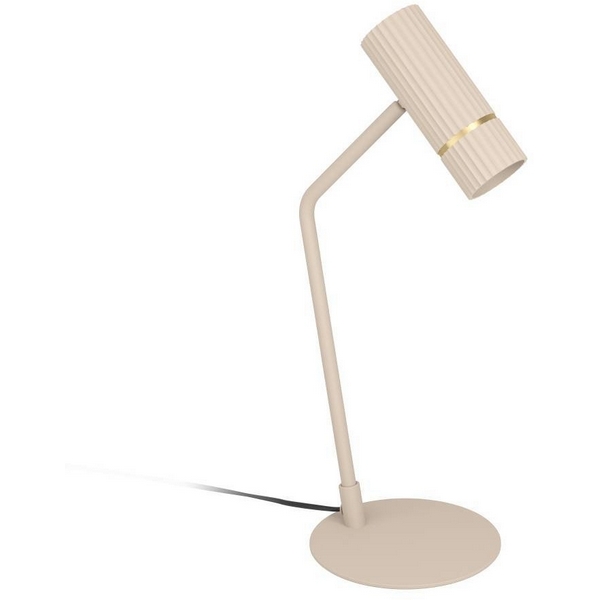 Светодиодная настольная лампа Eglo Caminia 901154 1х5W (GU10-LED) сталь, песочный, браширован латунь фото
