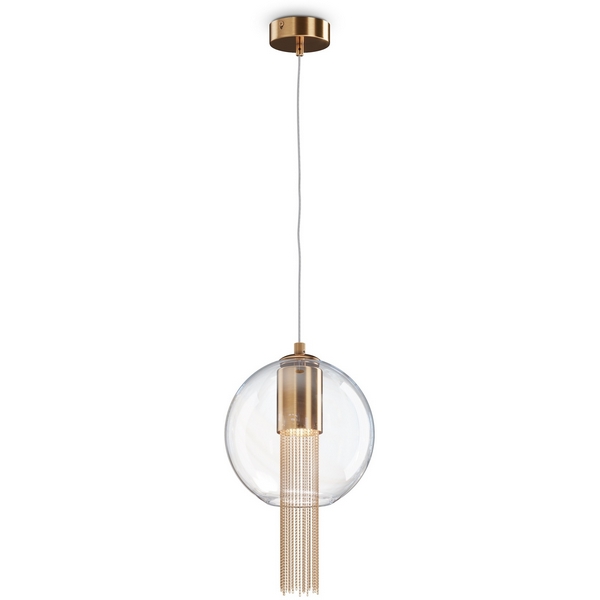 Подвесной светильник Maytoni Flusso P095PL-01BZ в форме шара фото
